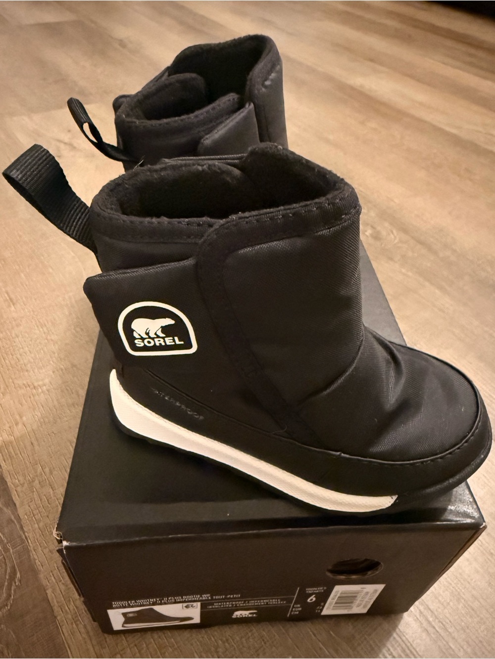 Sorel Toddler Whitney II Plus Black Winter Pull-On Boot